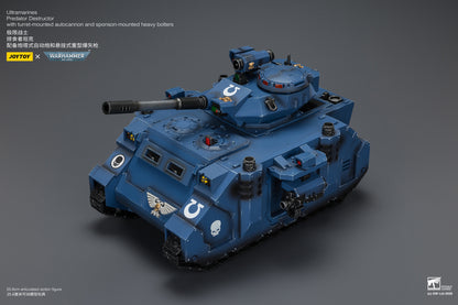 Ultramarines Predator Destructor with turret-mounted autocannon and sponson-mounted heavy bolters  - Warhammer 40K 1/18 Action Figure By JOYTOY