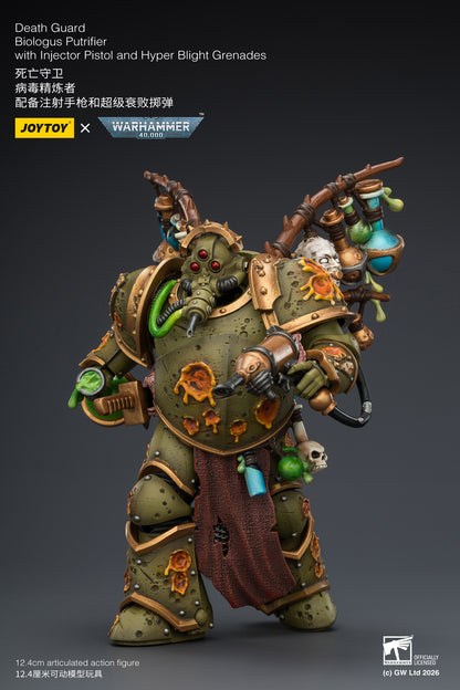 Death Guard Biologus Putrifier & Death Guard Tallyman - "Warhammer 40,000” 1/18 Action Figure By JOYTOY