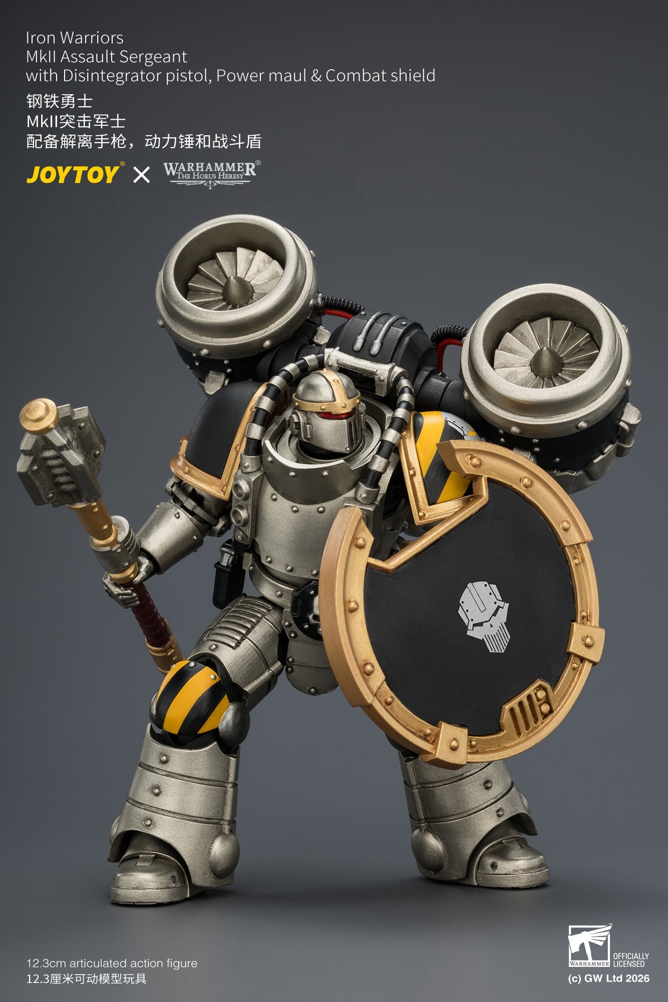 Iron Warriors MkII Assault Sergeant & Legionary - Primarch-Warhammer 40k 1/18 Action Figure By JOYTOY