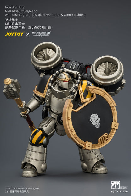 Iron Warriors MkII Assault Sergeant & Legionary - Primarch-Warhammer 40k 1/18 Action Figure By JOYTOY
