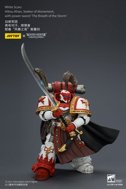 White Scars Qin Xa & Hibou Khan &Contemptor Dreadnought-Warhammer 40k 1/18 Action Figure By JOYTOY