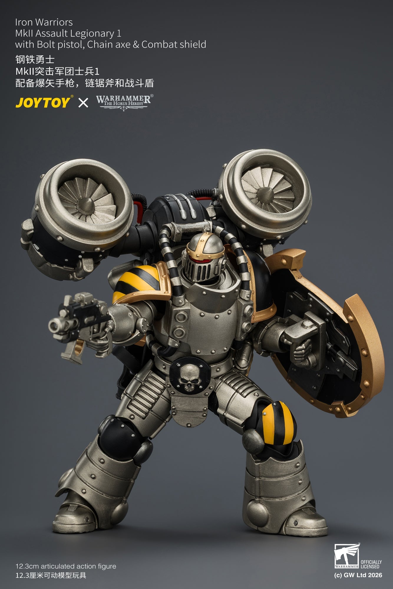 Iron Warriors MkII Assault Sergeant & Legionary - Primarch-Warhammer 40k 1/18 Action Figure By JOYTOY