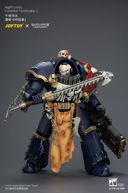 Night Lords Contekar Terminator Dissident & Contekar Terminator - "The Horus Heresy" Primarch-Warhammer 40k 1/18 Action Figure By JOYTOY