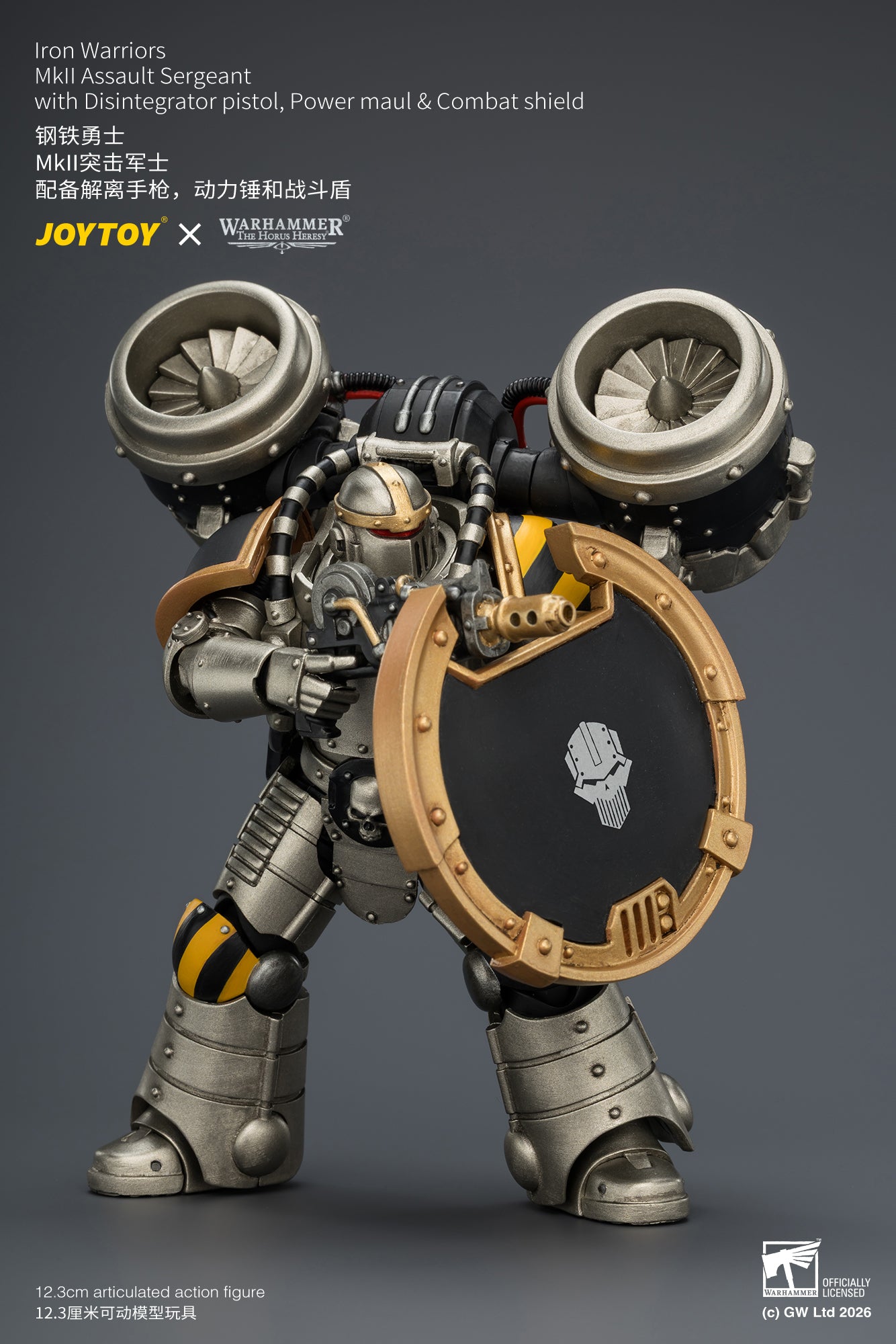 Iron Warriors MkII Assault Sergeant & Legionary - Primarch-Warhammer 40k 1/18 Action Figure By JOYTOY