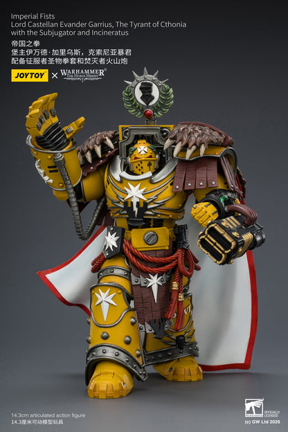 Imperial Fists Lord Castellan Evander Garrius & Legion Praetor in Mk III Armour - "The Horus Heresy" Primarch-Warhammer 40k 1/18 Action Figure By JOYTOY