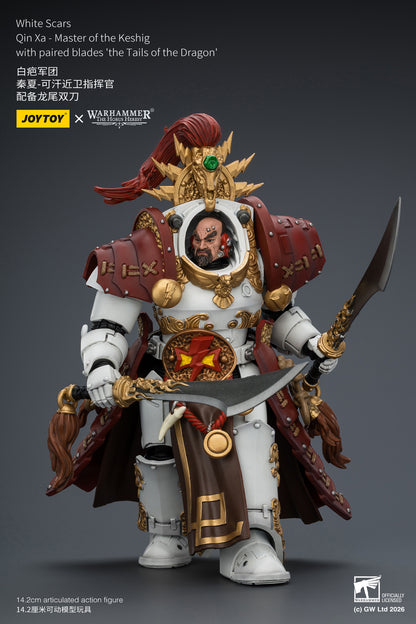 White Scars Qin Xa & Hibou Khan &Contemptor Dreadnought-Warhammer 40k 1/18 Action Figure By JOYTOY