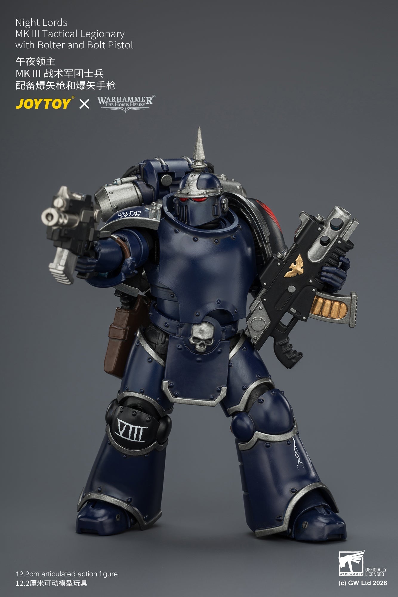 Night Lords MKVI Tactical Legionary & MK III Tactical Legionary - "The Horus Heresy" Primarch-Warhammer 40k 1/18 Action Figure By JOYTOY