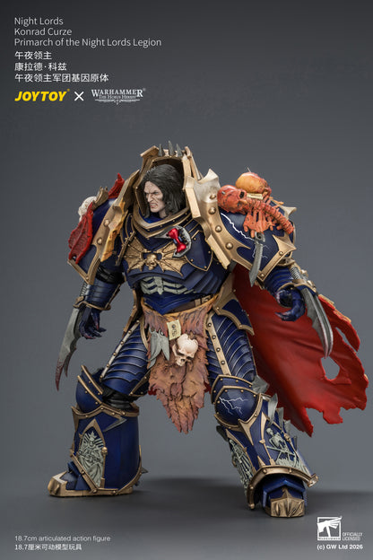 Night Lords Konrad Curze Primarch of the Night Lords Legion - "The Horus Heresy" Warhammer 30k 1/18 Action Figure By JOYTOY