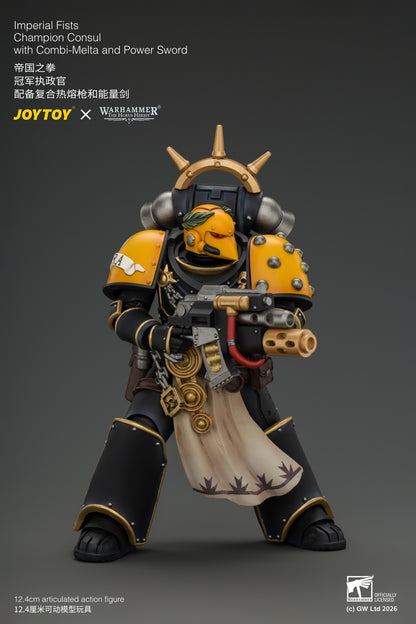 Imperial Fists Champion Consul with Combi-Melta and Power Sword - Warhammer "The Horus Heresy" 1/18 Action Figure By JOYTOY