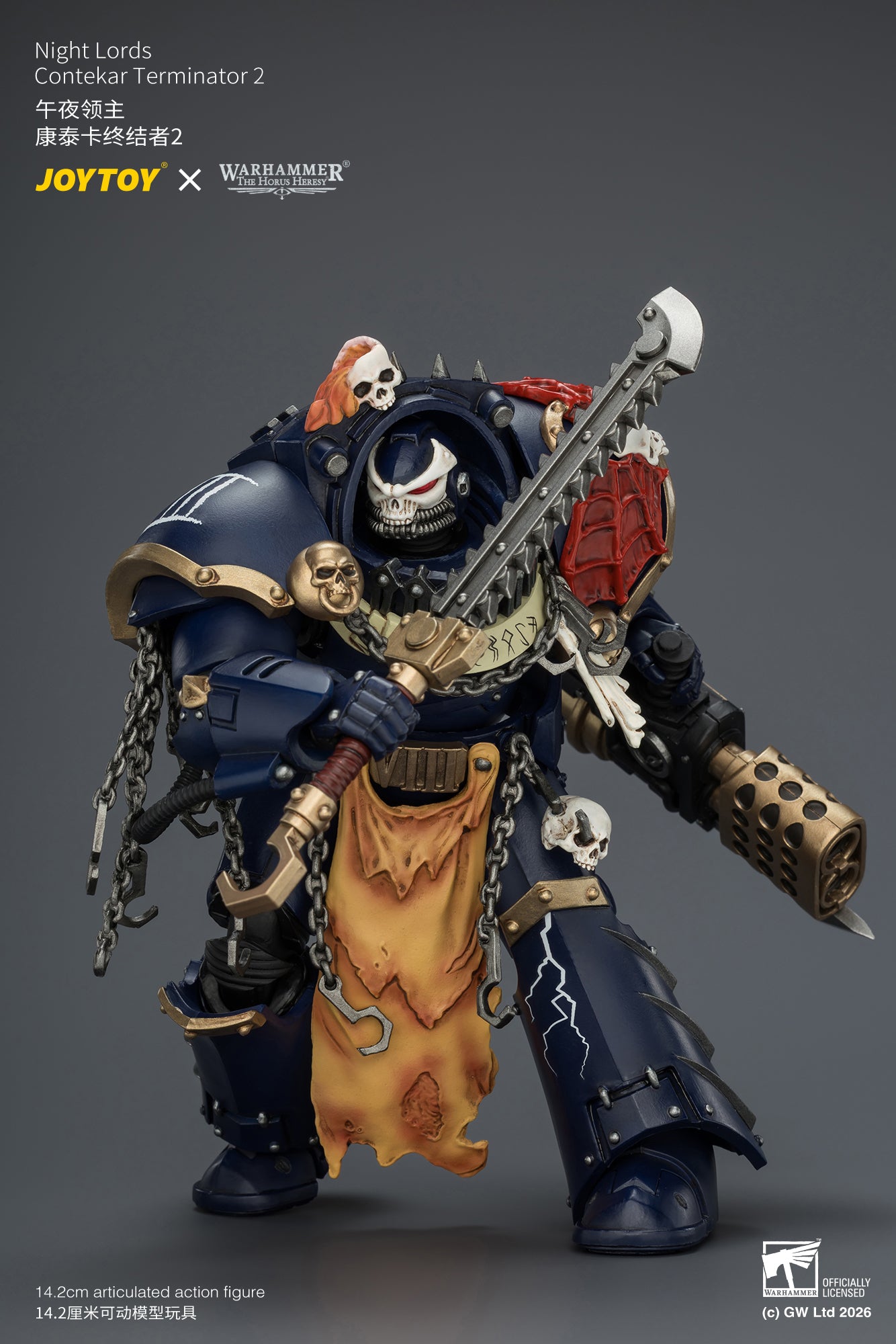 Night Lords Contekar Terminator Dissident & Contekar Terminator - "The Horus Heresy" Primarch-Warhammer 40k 1/18 Action Figure By JOYTOY
