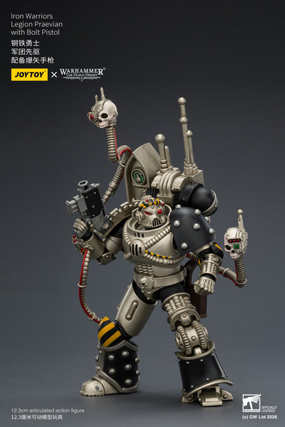 Iron Warriors Legion Praevian with Bolt Pistol & Warsmithwith  Graviton Crusher Hammer- "The Horus Heresy” 1/18 Action Figure By JOYTOY