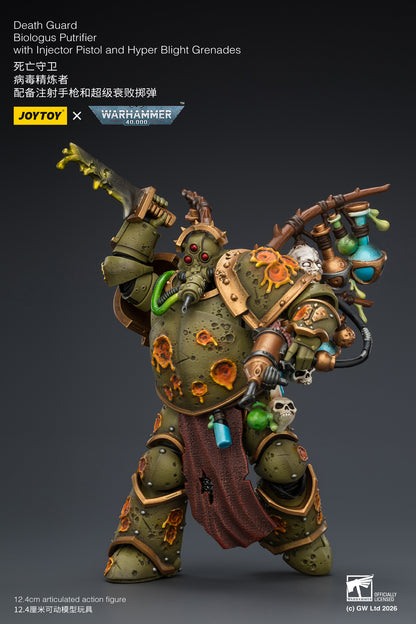 Death Guard Biologus Putrifier & Death Guard Tallyman - "Warhammer 40,000” 1/18 Action Figure By JOYTOY
