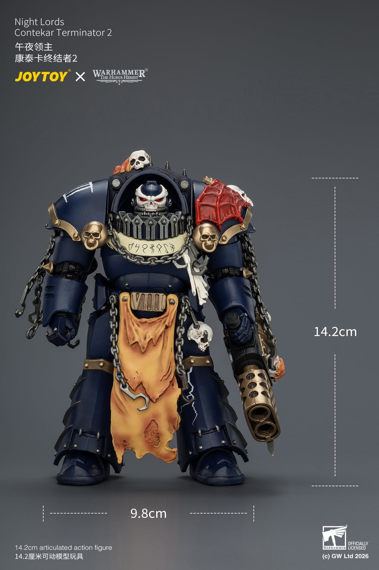 Night Lords Contekar Terminator Dissident & Contekar Terminator - "The Horus Heresy" Primarch-Warhammer 40k 1/18 Action Figure By JOYTOY