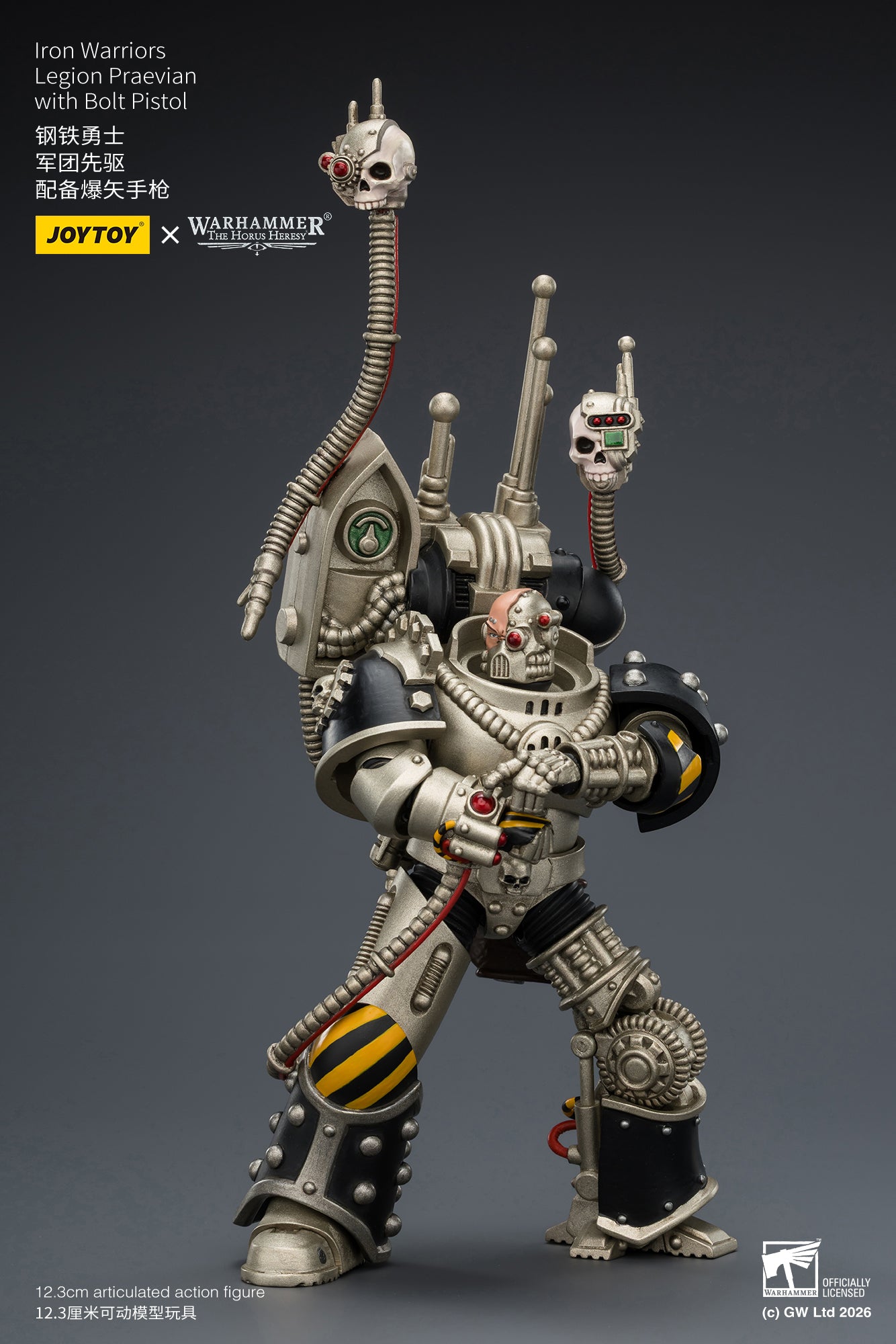Iron Warriors Legion Praevian with Bolt Pistol & Warsmithwith  Graviton Crusher Hammer- "The Horus Heresy” 1/18 Action Figure By JOYTOY