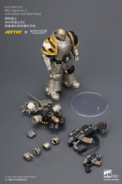 Iron Warriors Mkll Tactical Sergeant & Legionary - Primarch-Warhammer 40k 1/18 Action Figure By JOYTOY