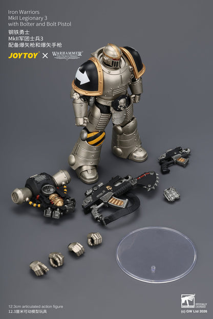 Iron Warriors Mkll Tactical Sergeant & Legionary - Primarch-Warhammer 40k 1/18 Action Figure By JOYTOY