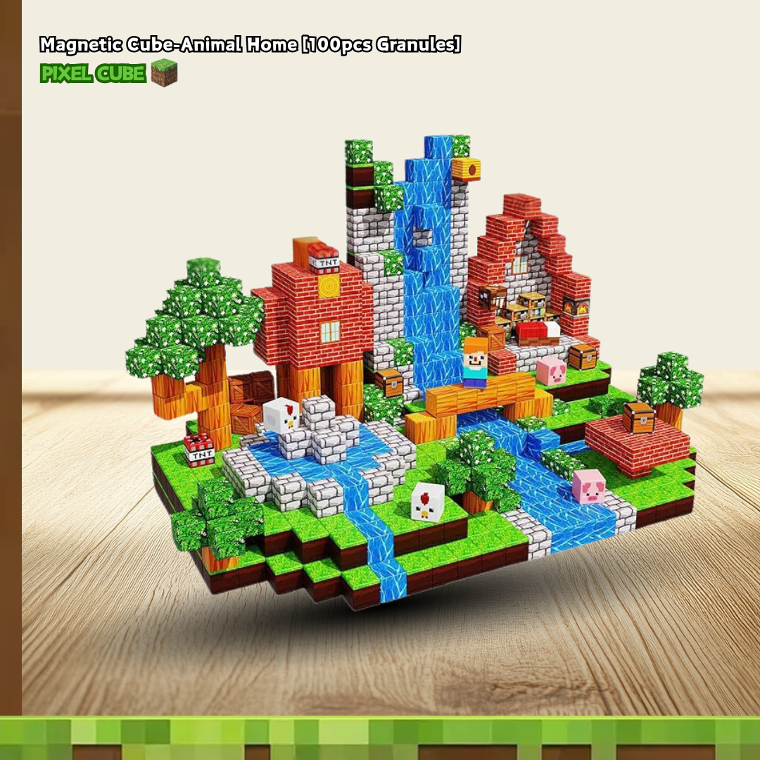 PIXEL CUBE Magnetic-[Animal Home] 100pcs