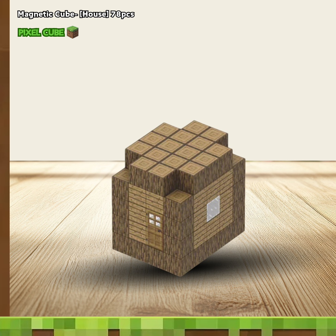 PIXEL CUBE Magnetic- [House] 78pcs+2dolls