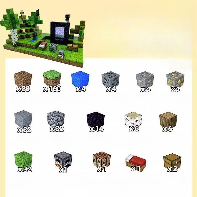 PIXEL CUBE Magnetic- [Jungle Teleportation] 384pcs+15dolls