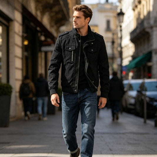 Stand-Up Jacket - Black
