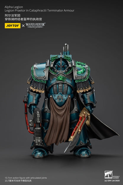 (Re-Run)Alpha Legion Legion Praetor in Cataphractii Terminator Armour-Warhammer "The Horus Heresy" 1/18 Action Figure By JOYTOY