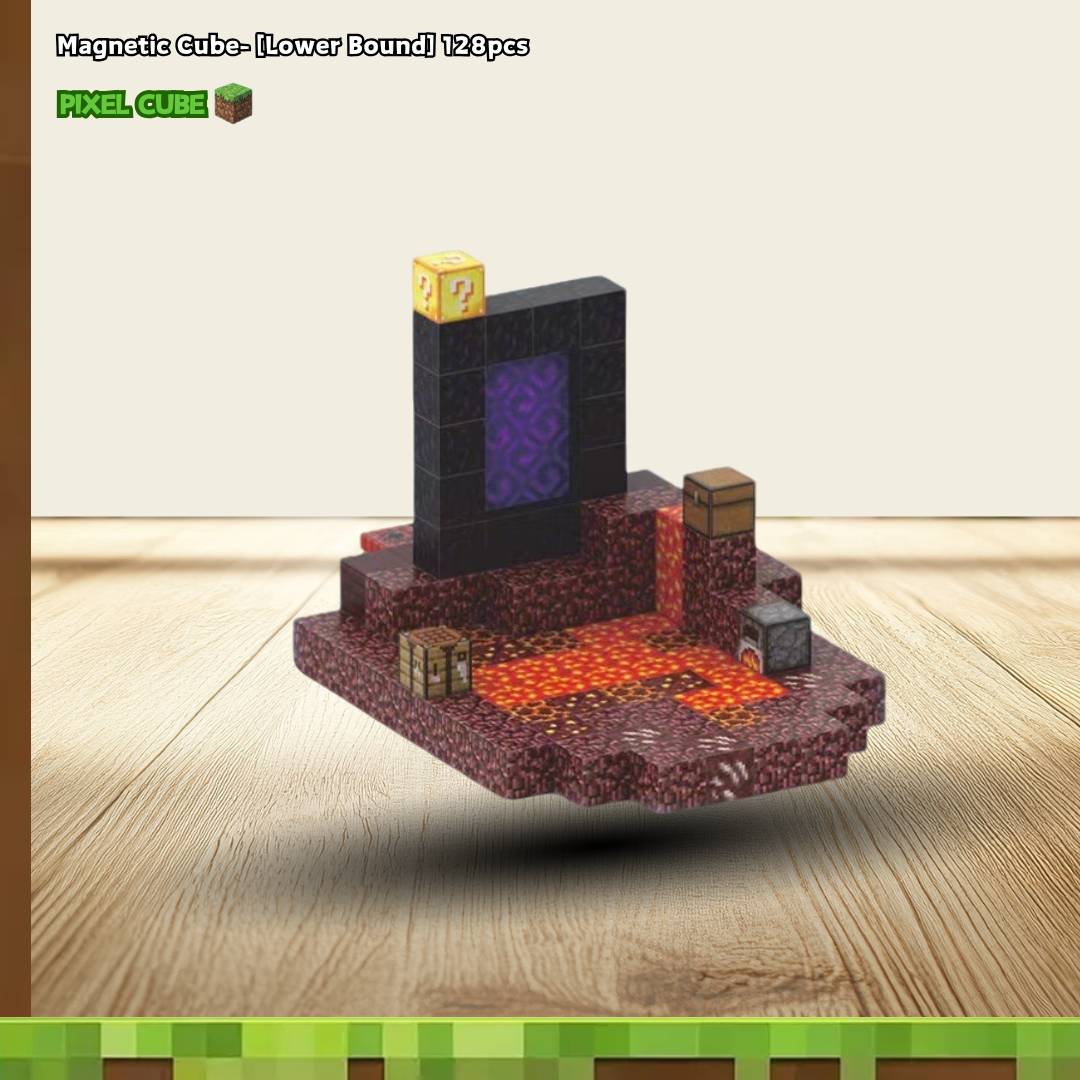 PIXEL CUBE Magnetic- [Lower Bound] 128pcs+4dolls