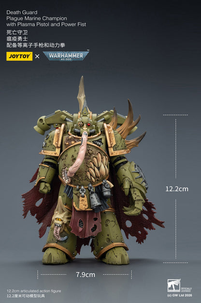 Death Guard Plague Marine Champion / Death Guard Plague Marine - "Warhammer 40k" 1/18 Action Figure By JOYTOY