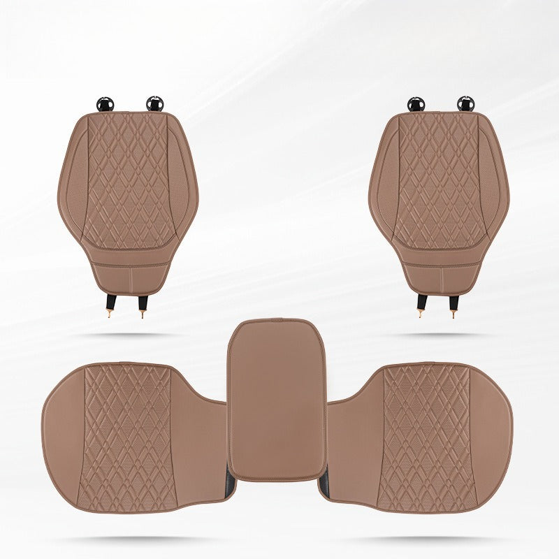 Car Seat Cushion- Premium Chestnut Brown - 3 Piece Set