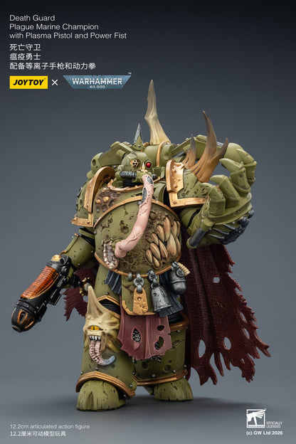 Death Guard Plague Marine Champion / Death Guard Plague Marine - "Warhammer 40k" 1/18 Action Figure By JOYTOY