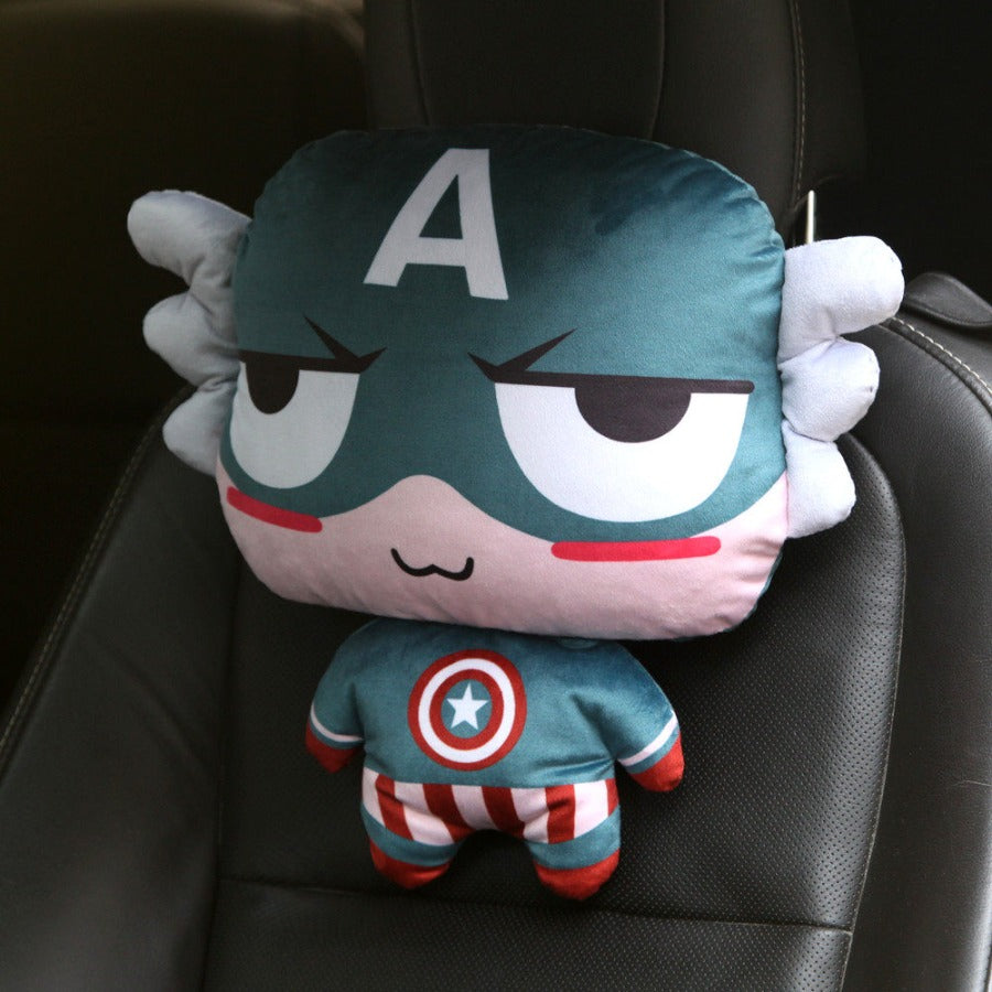 Car Headrest & Waist Support- Cute Cartoon Character Styling