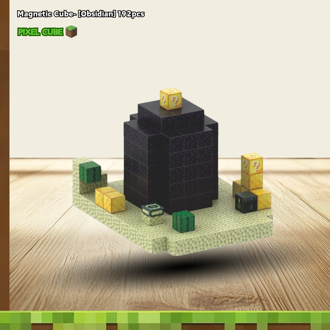 PIXEL CUBE Magnetic- [Obsidian] 192pcs+6dolls