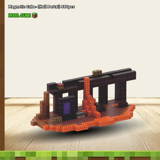 PIXEL CUBE Magnetic- [Hell Portal] 480pcs+15dolls