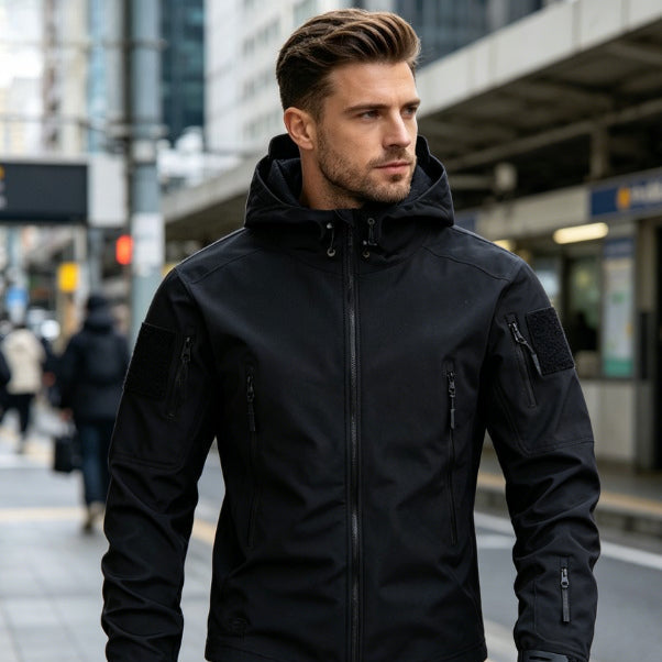 3-In-1 Windproof Jacket - Black