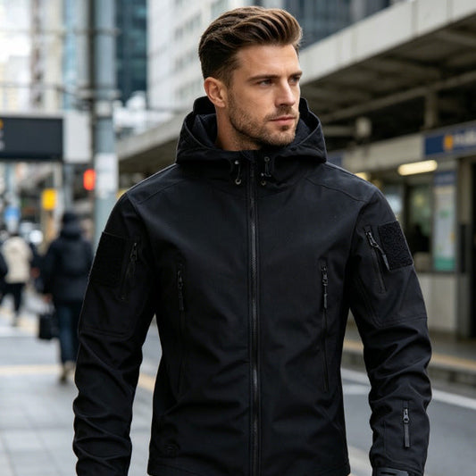 3-In-1 Windproof Jacket - Black