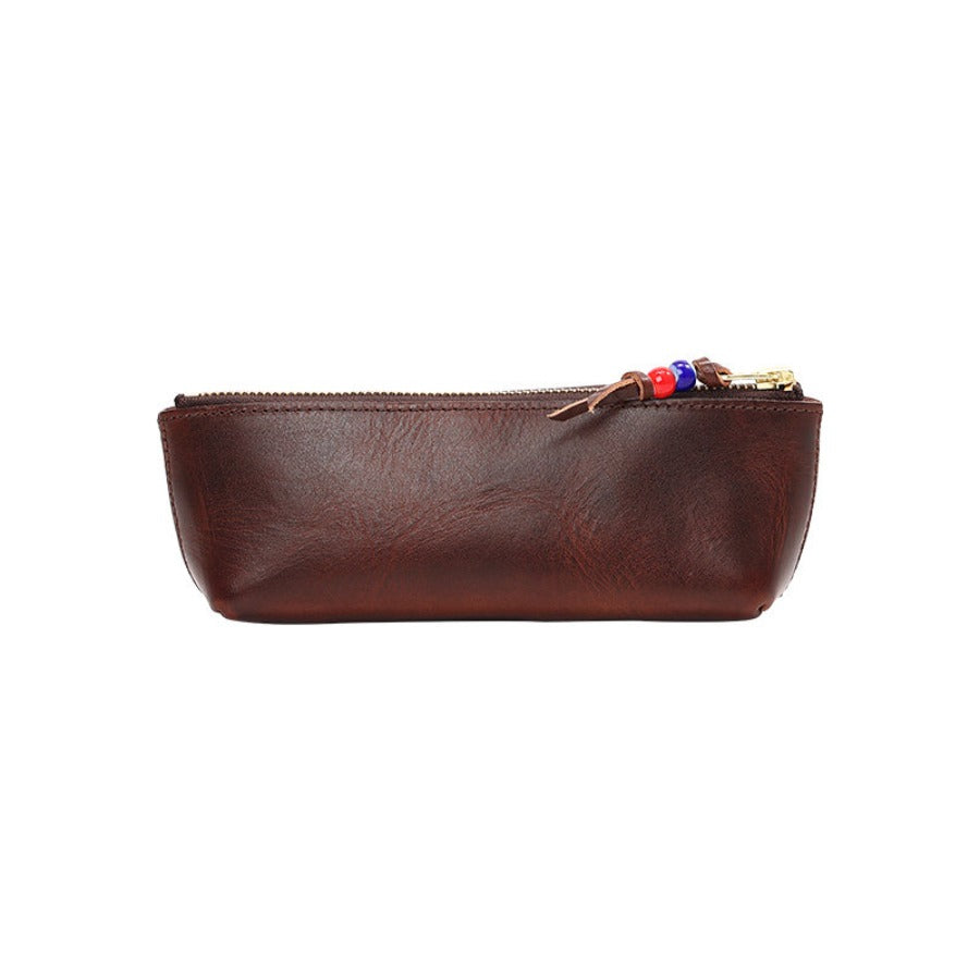 PU Leather-Handmade Genuine Leather Pencil Case (3.2mm thick)