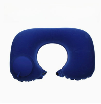 Travel U-shaped Pillow - Inflatable Press-Flocked fabric