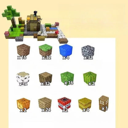 PIXEL CUBE Magnetic- [Village Chief's House] -192pcs+6 dolls