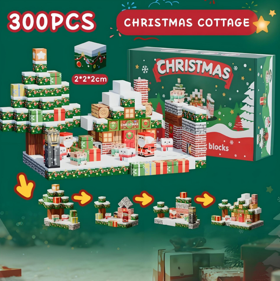 PIXEL CUBE Magnetic- [Christmas Cottage] 300pcs