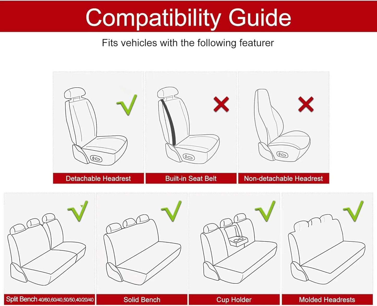 Car Seat Cushion-Anti-slip No-tie (Single Piece)