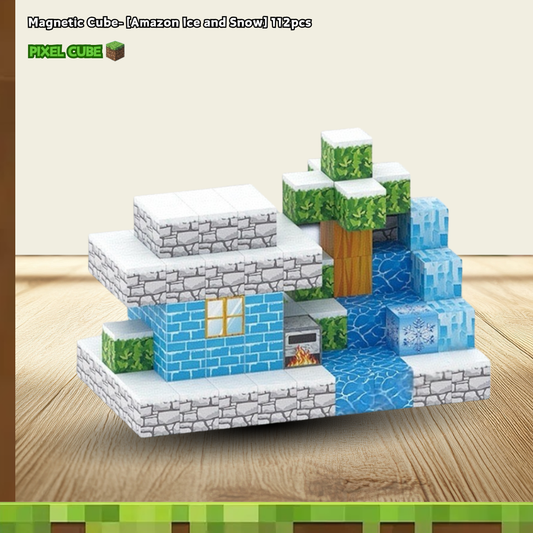 PIXEL CUBE Magnetice- [Amazon Ice and Snow] 112pcs