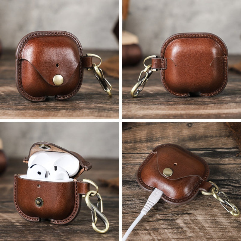 Cowhide earphone cover-airpods4