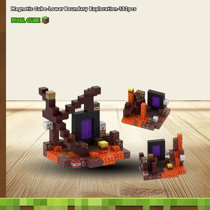 PIXEL CUBE Magnetic-[Lower Boundary Exploration]-132pcs+4dolls