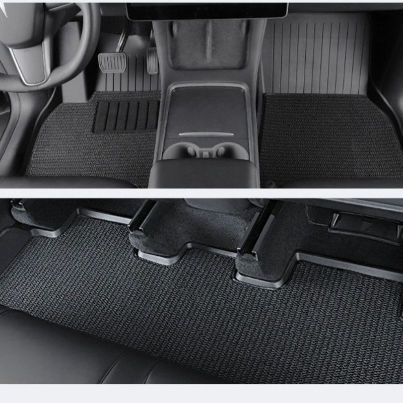 Car Floor Mats for Tesla Model Y (New Edition) - 2/3/6-Piece Set