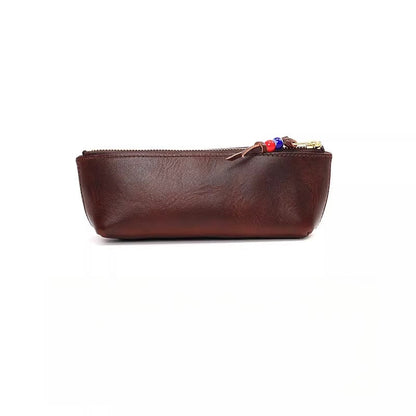 PU Leather-Handmade Genuine Leather Pencil Case (3.2mm thick)