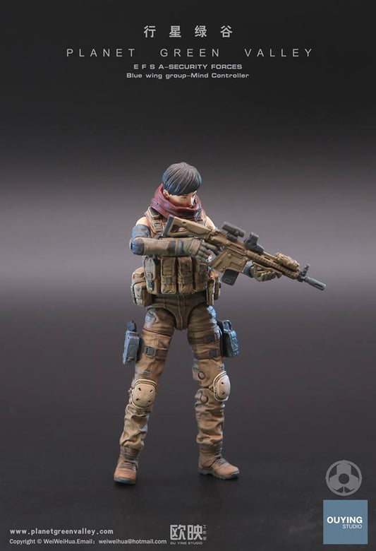 (FANS) EFSA - Security Forces Blue Wing Group - Mind Controller 1/18 Action Figure By Planet Green Valley