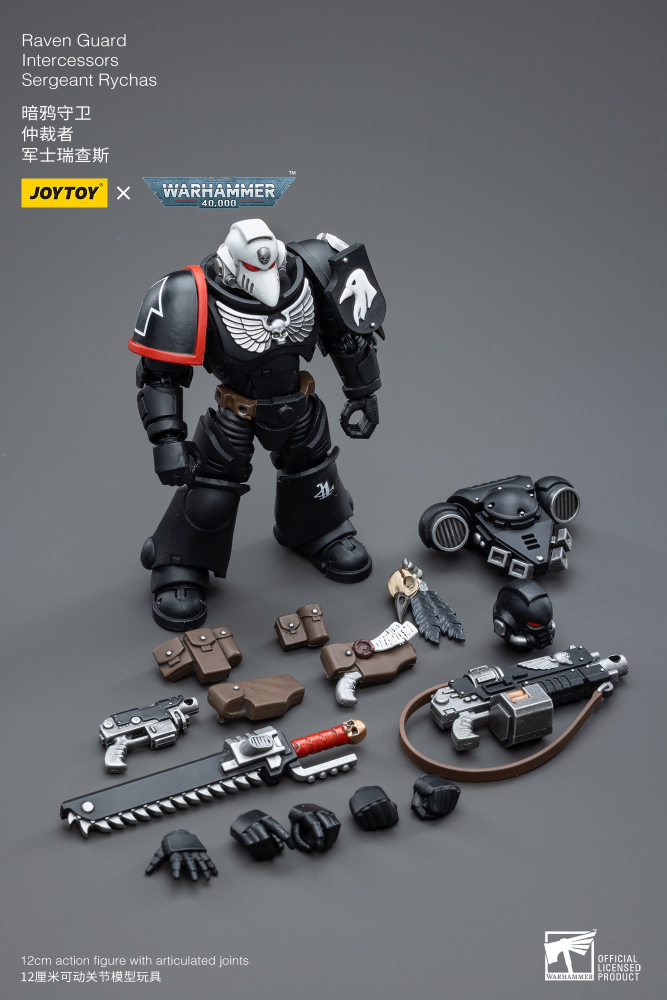 Raven Guard Intercessors Sergeant Rychas - Warhammer 40K Action Figure By JOYTOY