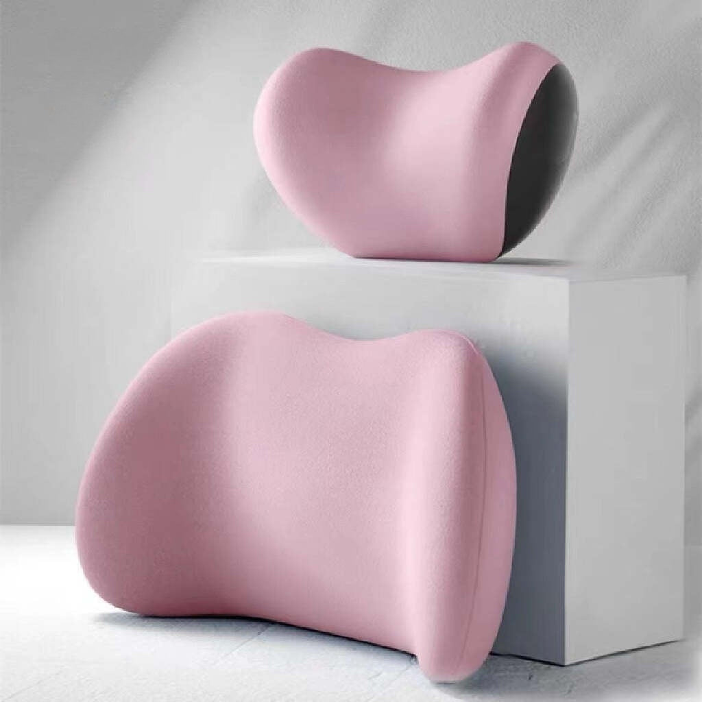 Car Headrest & Waist Pillow Set (Memory Cotton)