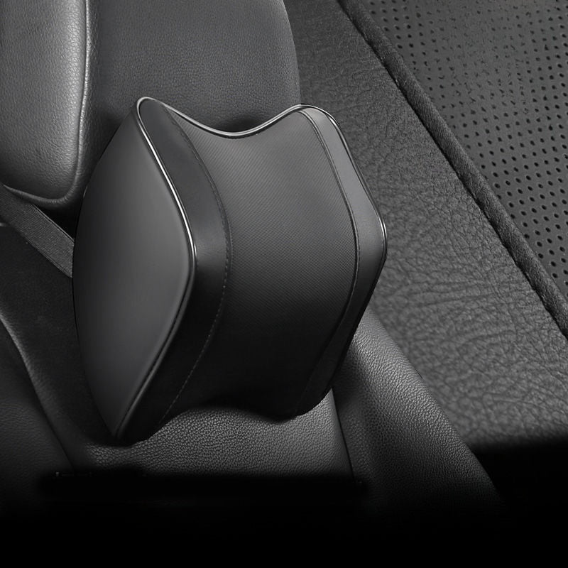 Car Headrest & Waist Pillow (Leather / Mesh)