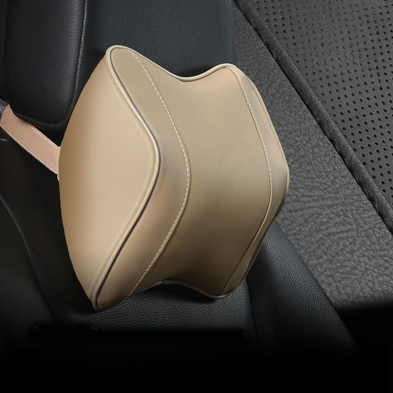 Car Headrest & Waist Pillow (Leather / Mesh)