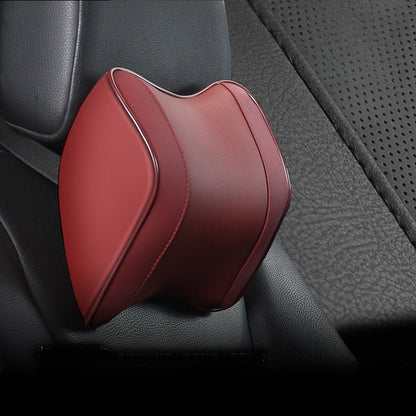 Car Headrest & Waist Pillow (Leather / Mesh)